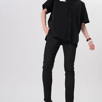 Men's Plaid Pants Skinny Dress Pants for Men Skinny Chino Pants Men