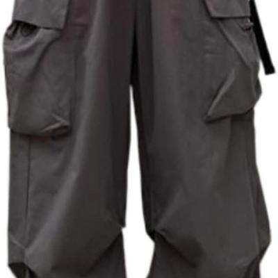 Women Cargo Pants Baggy Y2K Clothing Multi Pockets High Waist Loose Straight Leg Pants Vintage Grunge Aesthetic Clothes