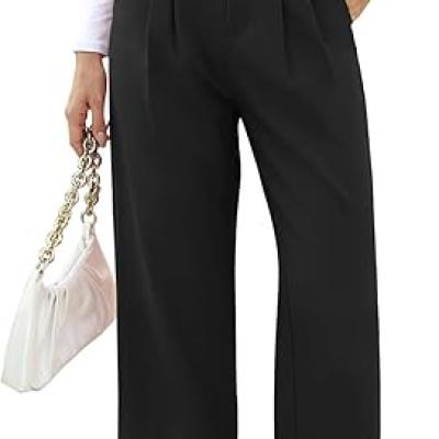 High Waisted Work Pants for Women Business Casual Outfits 2025 Office Dress Pants Trousers with Pockets