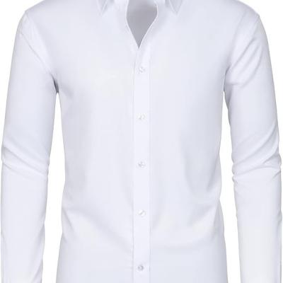 Slim Fit Mens Dress Shirts for Men Button Down Long Sleeve Dress Shirts Wrinkle Free Formal Stain Proof