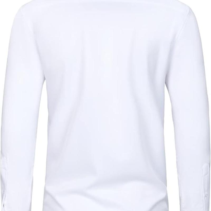 Slim Fit Mens Dress Shirts for Men Button Down Long Sleeve Dress Shirts Wrinkle Free Formal Stain Proof