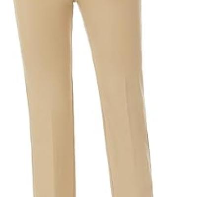 Women's Stretchy Straight Leg Dress Work Pants Business Office Casual Slacks with Pockets