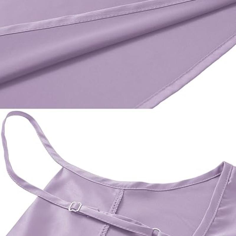 Women's Silk Satin Camisole Cowl Neck Tank Top Cami Silky Basic Tank Shirt Blouses