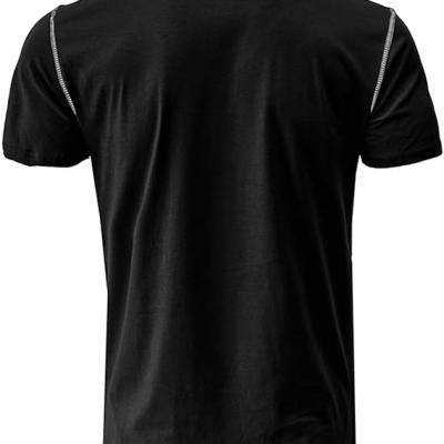 Men's Henley Shirt Lightweight Short Sleeve T-Shirt Casual Stylish Button Cotton Shirt