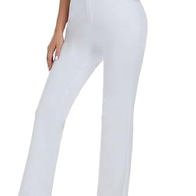 Women's Stretchy Straight Leg Dress Work Pants Business Office Casual Slacks with Pockets
