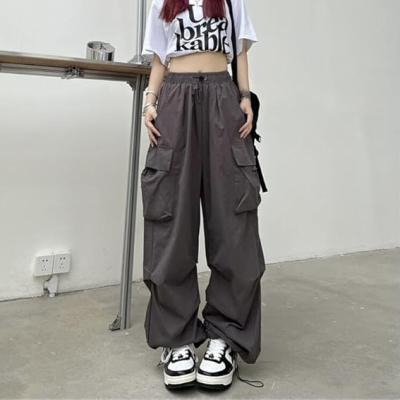 Women Cargo Pants Baggy Y2K Clothing Multi Pockets High Waist Loose Straight Leg Pants Vintage Grunge Aesthetic Clothes