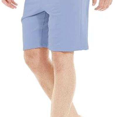 Mens Shorts Casual Drawstring Zipper Pockets Elastic Waist