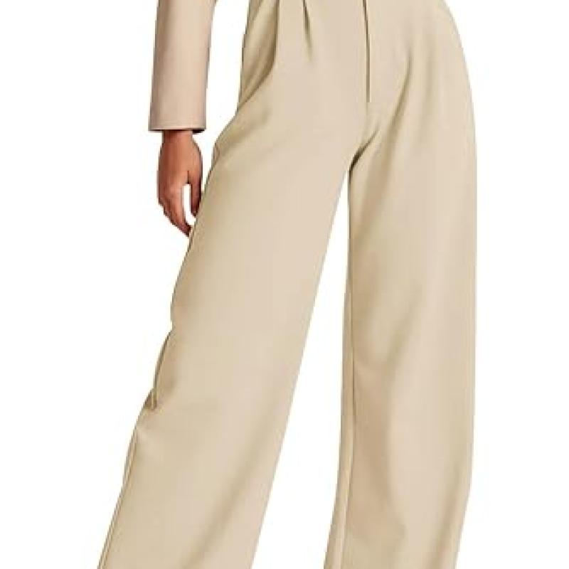 High Waisted Work Pants for Women Business Casual Outfits 2025 Office Dress Pants Trousers with Pockets