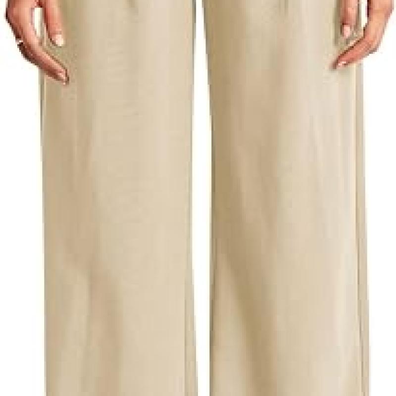 High Waisted Work Pants for Women Business Casual Outfits 2025 Office Dress Pants Trousers with Pockets