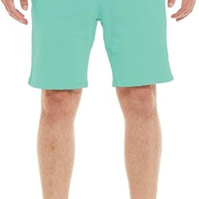 Mens Shorts Casual Drawstring Zipper Pockets Elastic Waist