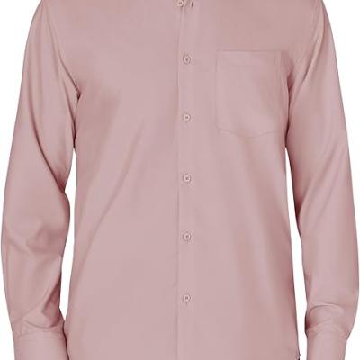 Men's Dress Shirts Wrinkle Free Long Sleeve Formal Shirt Solid Business Casual Wedding Button Down Shirts with Pocket