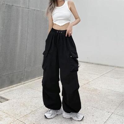 Women Cargo Pants Baggy Y2K Clothing Multi Pockets High Waist Loose Straight Leg Pants Vintage Grunge Aesthetic Clothes