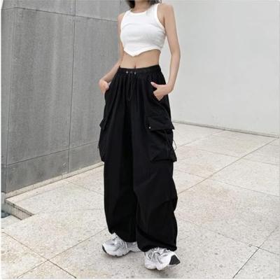 Women Cargo Pants Baggy Y2K Clothing Multi Pockets High Waist Loose Straight Leg Pants Vintage Grunge Aesthetic Clothes