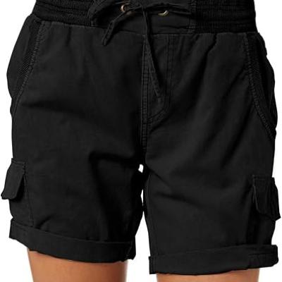 Womens Relaxed Fit High Waist Casual 4 Pocketed 2025 Hiking Outdoor Summer Shorts S-XL