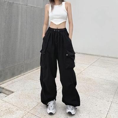 Women Cargo Pants Baggy Y2K Clothing Multi Pockets High Waist Loose Straight Leg Pants Vintage Grunge Aesthetic Clothes