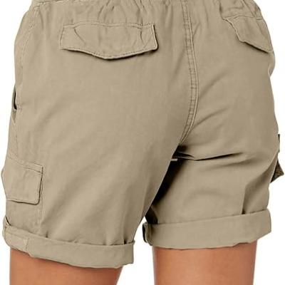 Womens Relaxed Fit High Waist Casual 4 Pocketed 2025 Hiking Outdoor Summer Shorts S-XL