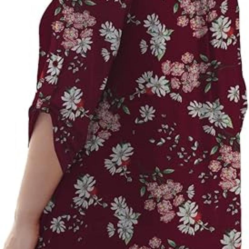 Womens Tops Dressy Casual 3/4 Sleeve Shirts Tunic Blouses Plus Size Tops for Women