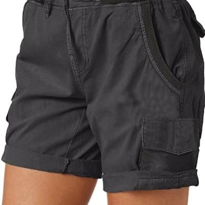 Womens Relaxed Fit High Waist Casual 4 Pocketed 2025 Hiking Outdoor Summer Shorts S-XL