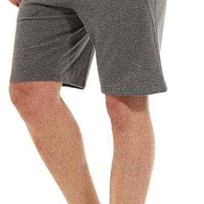 Mens Shorts Casual Drawstring Zipper Pockets Elastic Waist