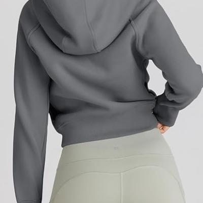 Womens Zip Up Hoodies Jackets Cropped Sweatshirts Fleece Fall Outfits Casual Comfy Y2k Tops Winter Clothes 2030