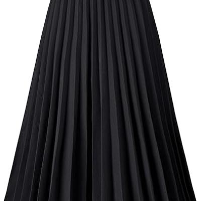 Womens Skirt Leopard Print Midi Long Shirring Pleated Skirts High Waisted A Line Skirts