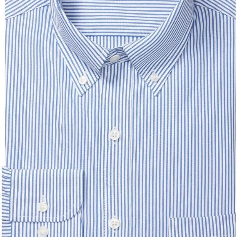 Men's Dress Shirt Regular Fit Pinpoint Stripe