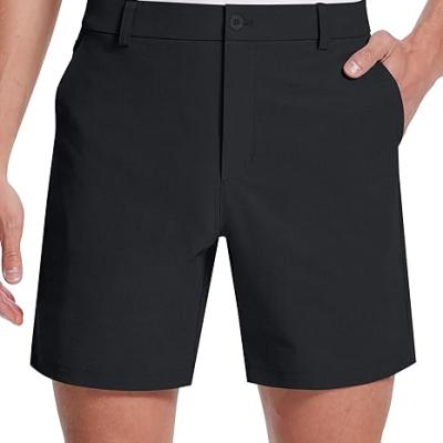 Mens Golf Shorts 7 Inch Inseam Flat Front Hybrid Stretch Dress Casual Work Shorts with 5 Pockets Lightweight Quick Dry
