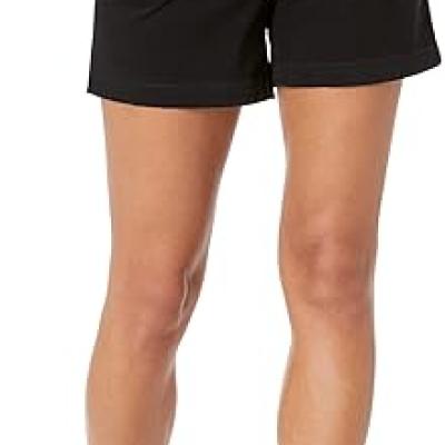 Women's Mid-Rise Slim-Fit 5 Inch Inseam Khaki Short (Available in Straight and Curvy Fits)