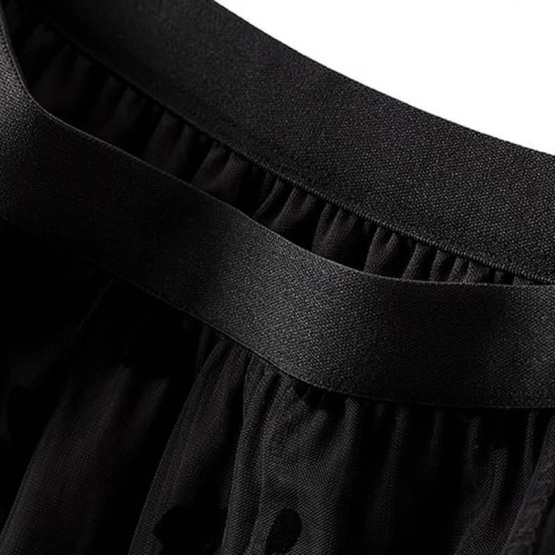 Women's A-Line Fairy Elastic Waist Polyester Spandex Midi Skirt