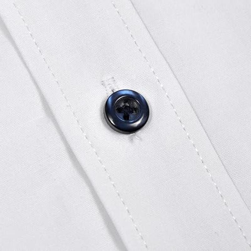 Mens Dress Shirts Regular Fit Long Sleeve Stretch Business Dress Shirts for Men