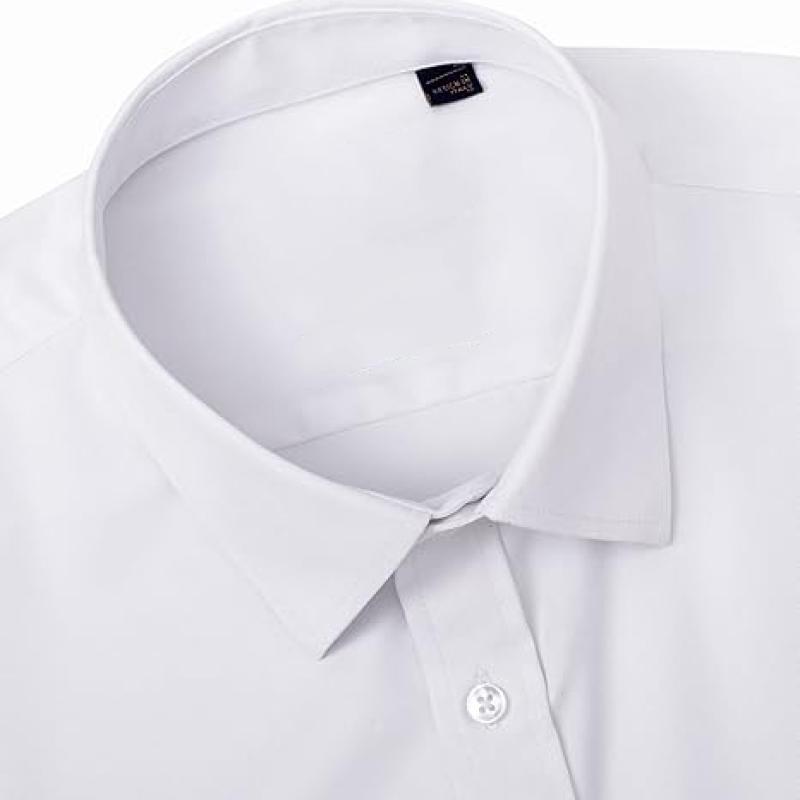 Slim Fit Mens Dress Shirts for Men Button Down Long Sleeve Dress Shirts Wrinkle Free Formal Stain Proof