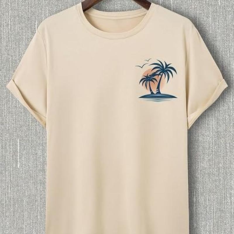 Men's Graphic Tees Crew Neck T Shirts Short Sleeve T-Shirts Casual Summer Streetwear