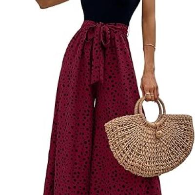 Women's Jumpsuits Dressy Casual Summer Loose Wide Leg Tank Top Jumpsuit with Belt