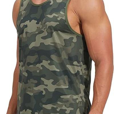 Men's Quick Dry Sports Tank Tops Athletic Gym Bodybuilding Fitness Sleeveless Shirts for Beach Running Workout
