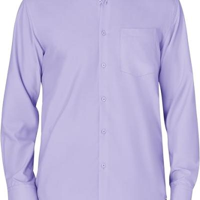Men's Dress Shirts Wrinkle Free Long Sleeve Formal Shirt Solid Business Casual Wedding Button Down Shirts with Pocket