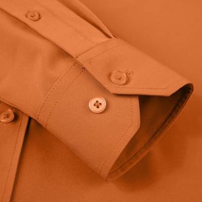 Mens Dress Shirts Regular Fit Long Sleeve Stretch Business Dress Shirts for Men