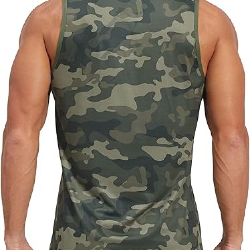 Men's Quick Dry Sports Tank Tops Athletic Gym Bodybuilding Fitness Sleeveless Shirts for Beach Running Workout