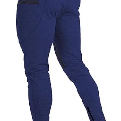 Mens Joggers Sweatpants Slim Fit Workout Training Thigh Mesh Gym Jogger Pants with Zipper Pockets