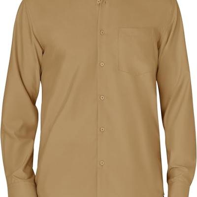 Men's Dress Shirts Wrinkle Free Long Sleeve Formal Shirt Solid Business Casual Wedding Button Down Shirts with Pocket