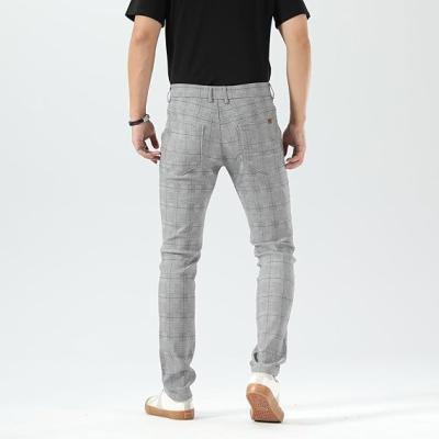 Men's Plaid Pants Skinny Dress Pants for Men Skinny Chino Pants Men