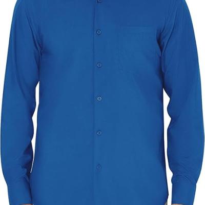 Men's Dress Shirts Wrinkle Free Long Sleeve Formal Shirt Solid Business Casual Wedding Button Down Shirts with Pocket