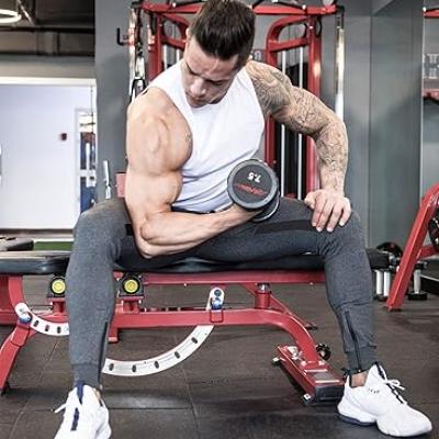 Mens Joggers Sweatpants Slim Fit Workout Training Thigh Mesh Gym Jogger Pants with Zipper Pockets