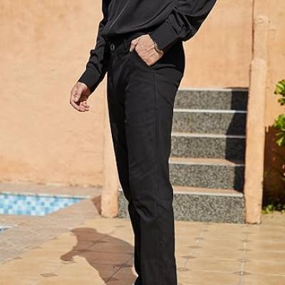 Mens Fashion Slim Fit Dress Pants Casual Business Skinny Stretch Pants Golf Pants