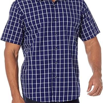 Men's Regular-Fit Short-Sleeve Poplin Shirt