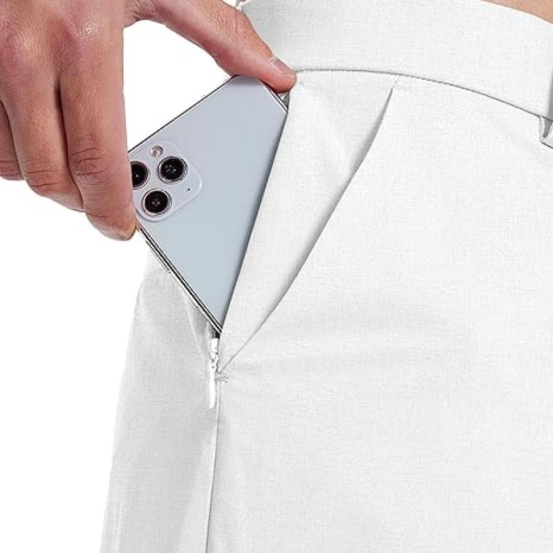 Mens Golf Shorts 7 Inch Inseam Flat Front Hybrid Stretch Dress Casual Work Shorts with 5 Pockets Lightweight Quick Dry