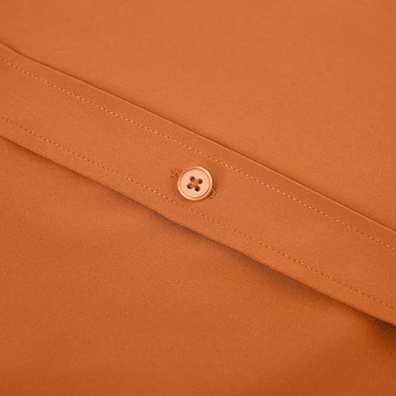 Mens Dress Shirts Regular Fit Long Sleeve Stretch Business Dress Shirts for Men
