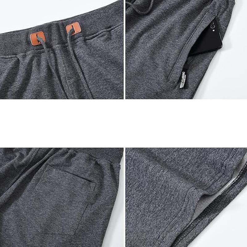 Mens Shorts Casual Drawstring Zipper Pockets Elastic Waist