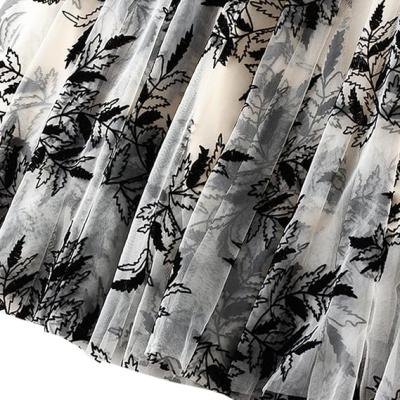 Women's A-Line Fairy Elastic Waist Polyester Spandex Midi Skirt