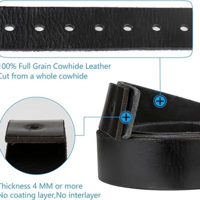 Belts for Men Big and Tall, Mens Belt Leather for Casual Jeans Dress Work All Size 28"-64" Black Brown Width