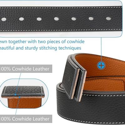 Belts for Men Big and Tall, Mens Belt Leather for Casual Jeans Dress Work All Size 28"-64" Black Brown Width